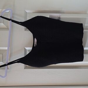 SO BRAND WOMEN'S JUNIOR SIZE BLACK KNIT RIBBED SWEATER TANK SIZE XL